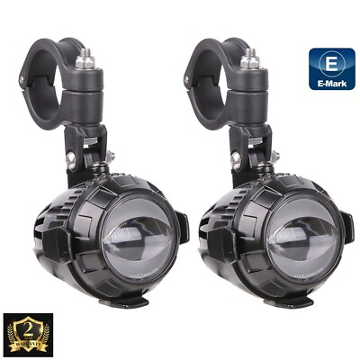 #ad Motorcycle LED 55W Spotlights x2 Fog Lights BMW R1200GS F800GS F700GS E Marked GBP 88.50
