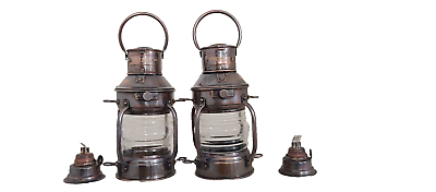 #ad Lot#x27;s Of 2 Piece Chopper Antique Nautical Ship Lantern Anchor Handmade Lamp 8quot; $120.17