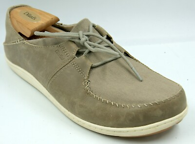 #ad Olukai Honua Men#x27;s Shoes Sz 10.5 Beige Casual Flat Comfort Lace Up Shoes $44.99
