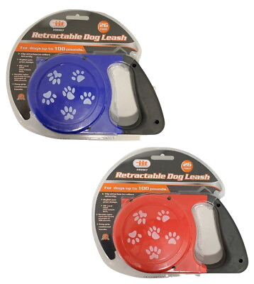 #ad Retractable Dog Pet Leash Up To 100 Lbs 26#x27; Feet Rope Cord Lead Color May Vary $12.95