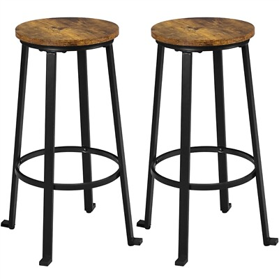 #ad Bar Height Bar Stools Metal Barstools Counter Stools Backless Set of 2 Rustic $52.99