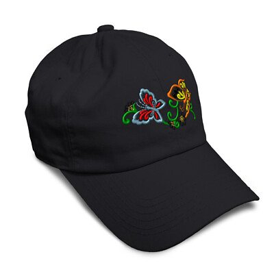 #ad Soft Women Baseball Cap Nature Butterflies Butterfly Embroidery Dad Hats for Men $23.99
