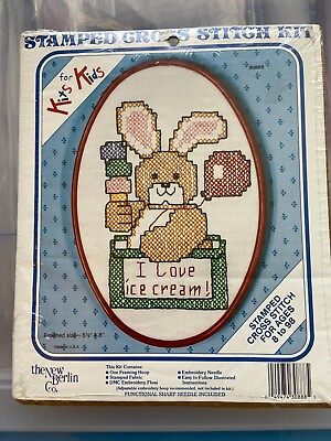 #ad The New Berlin Co Stamped Cross Stitch Kit quot;Kids for Kidsquot; #30888 $11.00