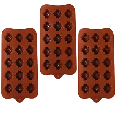 #ad 3PCS Cake Molds Silicone Leaf Molds Fall Art Candy Molds Maple Leaf Baking $11.58