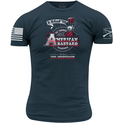#ad Grunt Style American Bastard T Shirt Navy $27.99
