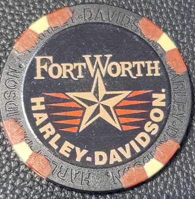 #ad FORT WORTH HD TEXAS 120th Anniversary Harley Chip Golf Ball Marker BLACK $8.99