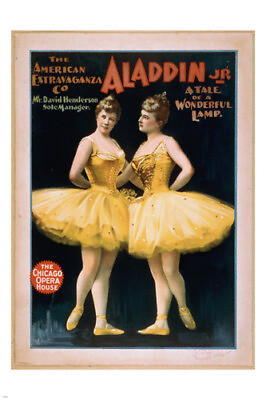 #ad Aladdin Jr. A TALE OF A WONDERFUL LAMP Poster1894 20x30 Ballerinas Dancing $9.99