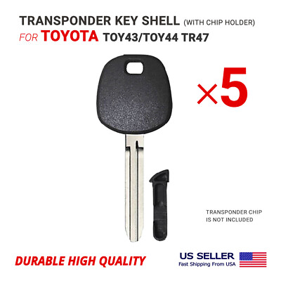 #ad 5x NEW Transponder Key Shell For Toyota TOY43 TOY44 TR47 With Chip Holder $12.95