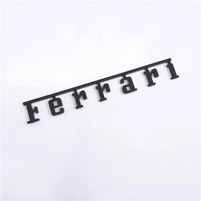 #ad Ferrari Rear Badge Emblem Matte Black 1PC New fits Many $77.29