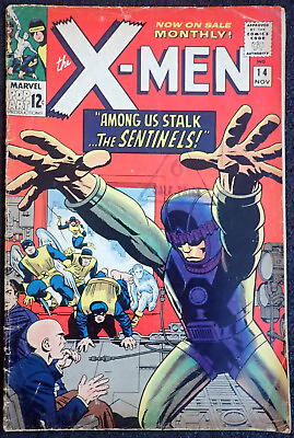 #ad X MEN #14 💥 COMPLETE and UNRESTORED BEAUTY VG 💥 1st Sentinels Appearance 1965 $329.00