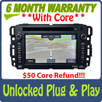 #ad UNLOCKED Chevy GMC Navigation XM Radio Bluetooth USB DVD AUX Stereo $531.00
