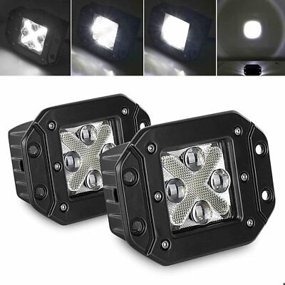 #ad 2X 3inch 30W LED Spot Cube Work Light Flush Mount Lighting Pods Fog Lamp For SUV $24.31