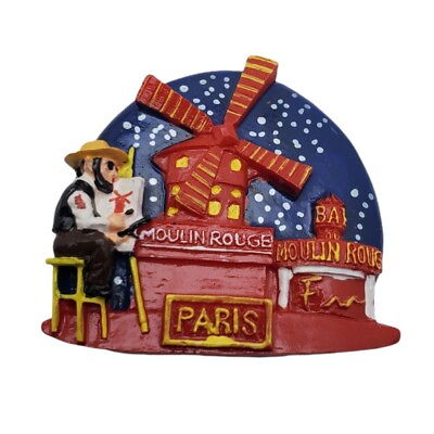 #ad Moulin Rouge Paris Fridge Refrigerator Magnet Travel Tourist Souvenir Country $3.24