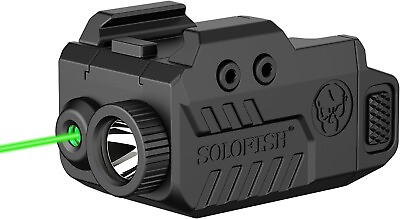 #ad SOLOFISH Tactical Flashlight Green Laser Sight Strobe Pistol Light Picatinny $27.89