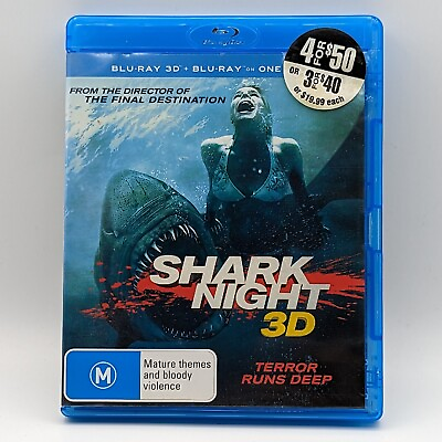 #ad Shark Night 3D 2D Blu ray 2011 VGC DTS AU $5.95