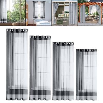 #ad Single Panel Gray Curtain Panels Elegant Grommet Porch Drape Corridor Privacy $13.95