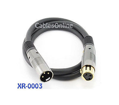 #ad 3 ft. Premium XLR Male to Female Microphone Audio Cable 16AWG XR 0003 $12.95