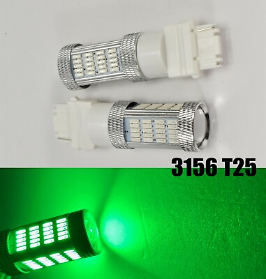 #ad Reverse Backup Light 92 SMD LED Projector Bulb Green T25 3156 3456 B1 Fits FordA $22.89