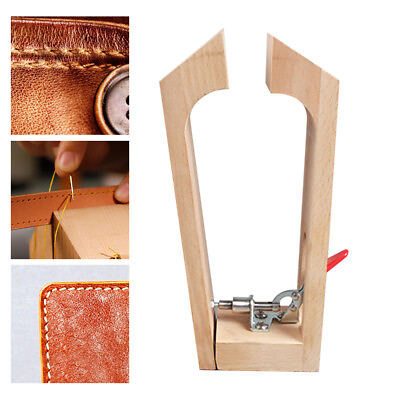 #ad Hand Table Stitching Sewing Pony Horse Wooden Clamp Tool Desktop Leather Craft $15.20