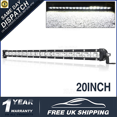 #ad 20 inch Led Light Bar Offroad Roof Truck 4WD 4x4 ATV Driving Fog Lights 12V 24V GBP 15.69