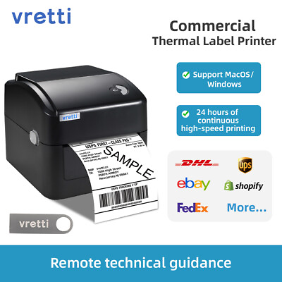 #ad VRETTI Direct Thermal Shipping Label Printer 4x6 USB For USPS POSHMARK ETSY EBAY $79.22