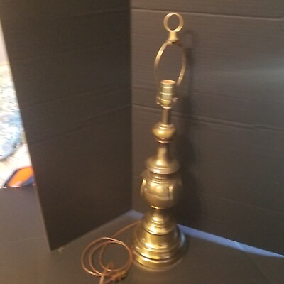 #ad Vintage Art Deco Stiffel Regency Trophy Urn Baluster Brass Table Lamp $99.99