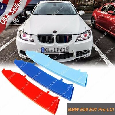 #ad Tri Colored Grille Insert Trim Strips for BMW 325i 328i 330i 335i M3 w 12 Beam $17.98