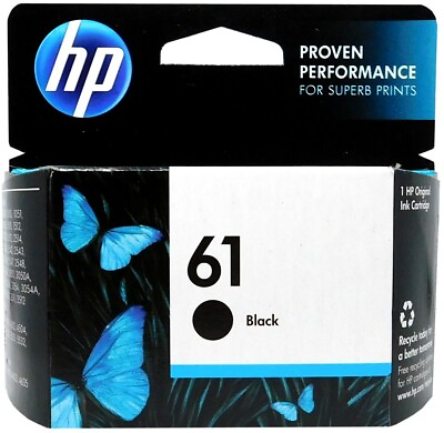 #ad HP #61 Black Ink Cartridge CH561WN GENUINE $21.99