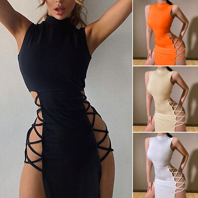 #ad Bodycon Dress Mini Dress Nightwear Tank Dresses Clubwear Fashion Skinny Backless $14.31