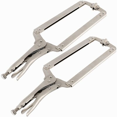 #ad 2PCS 18 Inches C clamp Locking Pliers with Swivel Pads Locking Clamp Pliers W... $41.58