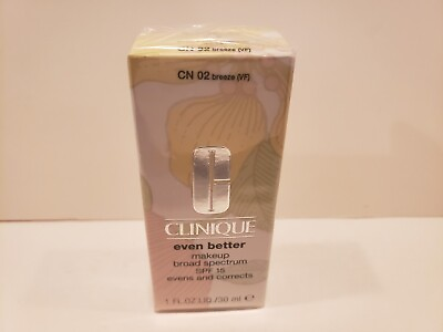 #ad Clinique Even Better Makeup Evens And Corrects BS SPF 15 CN02 Breeze NIB $23.99