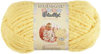 #ad Bernat Baby Blanket Yarn 3.5 oz Gauge 6 Super Bulky Baby Yellow $8.99