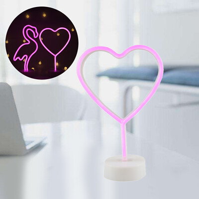 #ad Heart LED Neon Sign for Wedding Party Home Decor no power $16.85