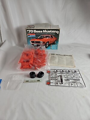 #ad New 1981 Monogram #x27;70 Boss Mustang Model Kit 1 24 Scale p $24.99