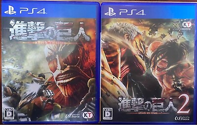 #ad PS4 Attack On Titan 1 and 2 Set F S USED $35.76