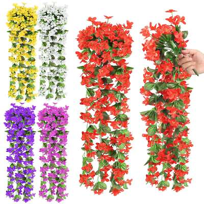 #ad Artificial Fake Hanging Flowers Vine Plant Home Garden Decor Indoor Outdoor US $7.16