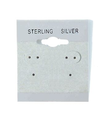 #ad Pack of 100 Grey Hanging Earring Cards Jewelry Display $12.95