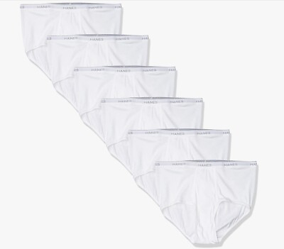 #ad Hanes Men#x27;s Tagless White Briefs with ComfortFlex Waistband 3 or 6 Pack S 3XL $13.99