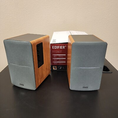 #ad Edifier R1280T Powered 2.0 Bookshelf Speakers Dual RCA inputs Classic Wood Tone $60.00