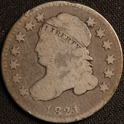 #ad 1821 LARGE SIZE CAPPED BUST DIME GRAFFITI ON OBVERSE NICE TYPE COIN $119.99