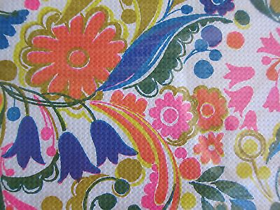 #ad HALLMARK MID CENTURY SQUARE PARTY FLORAL PAPER TABLECLOTH 44quot; X 44quot; $12.50