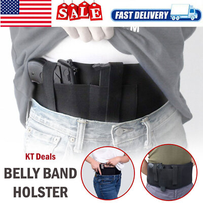 #ad Tactical Belly Band Holster Concealed Hidden Carry Pistol Hand Gun Waist Belt $9.59