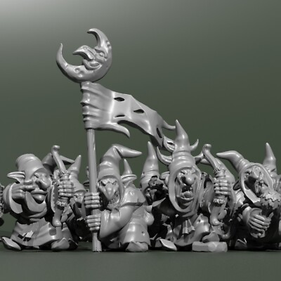 #ad 20 Night Goblins Archers w Command Group MOMminiatures Resin Printed Fantasy $29.99