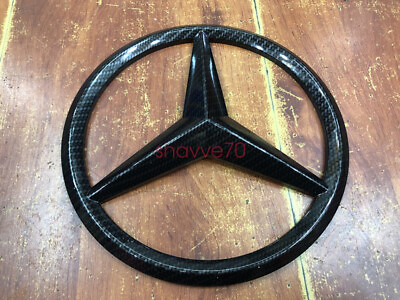 #ad Carbon Fiber Style front Grille Emblem Star Logo for Mercedes Benz W205 C class $32.99