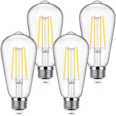 #ad 4 Pack Vintage E26 LED Edison Bulbs 100W Equivalent 1400LM High Brightness 8W... $26.82
