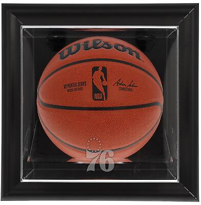#ad Philadelphia 76ers Black Framed Wall Mounted Team Logo Basketball Display Case $119.99