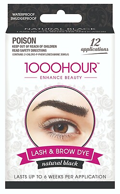 #ad 1000 Hour Eyelash amp; Brow Dye Kit Black 12 Applications $8.89
