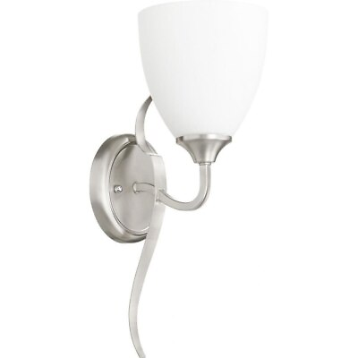 #ad 1 Light Wall Mount with Clear Glass 15 Inches H by 5.75 Inches W Satin Nickel $43.95