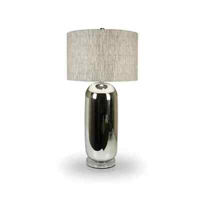 #ad Glass table lamp glass body chrome finish 31.5#x27;#x27; Height $104.99