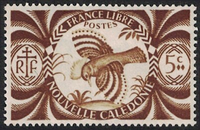#ad 1942 NEW CALEDONIA Stamp Free France 5c B50 $1.50